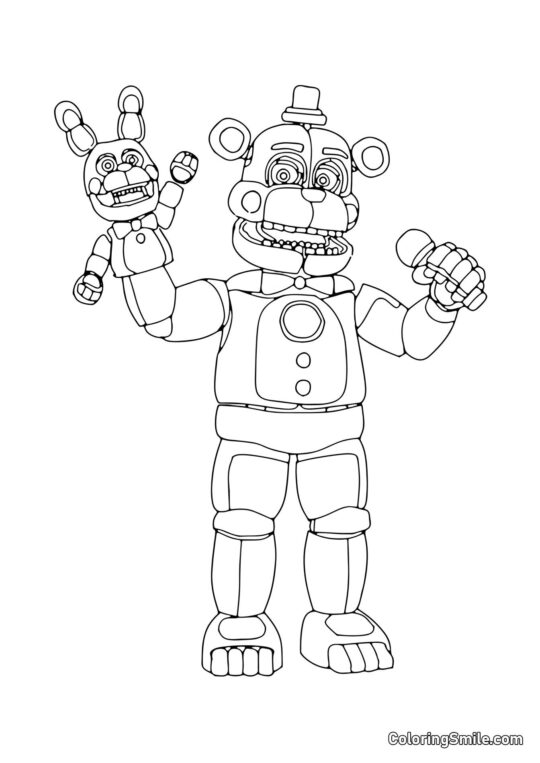 Freddy Fazbear de FNAF Freddy Fazbear de FNAF - Page de Coloriage