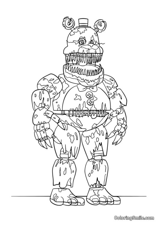 Freddy Fazbear Rouillé Freddy Fazbear Rouillé - Page de Coloriage