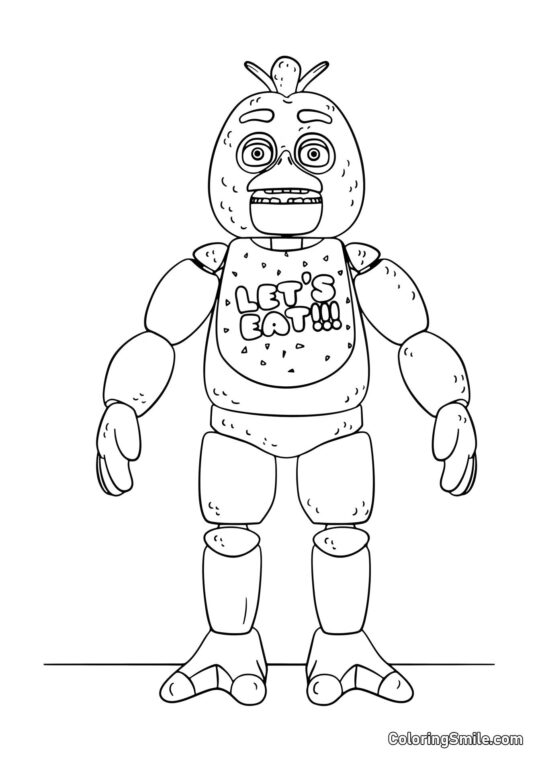 Animatronique Chica Animatronique Chica - Page de Coloriage