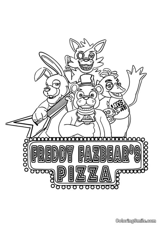 Pizzeria de Freddy Fazbear Pizzeria de Freddy Fazbear - Page de Coloriage