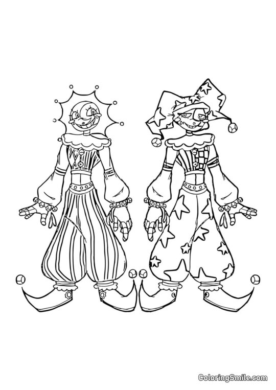 Soleil et Lune de FNAF Soleil et Lune de FNAF - Page de Coloriage