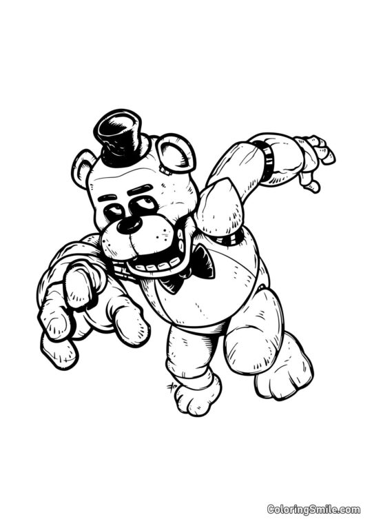 Freddy Fazbear Courant Freddy Fazbear Courant - Page de Coloriage