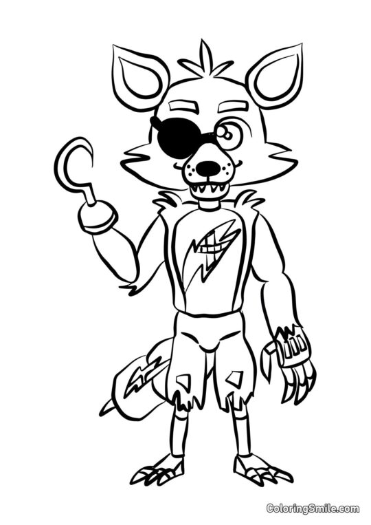 Foxy de Five Nights at Freddy’s Foxy de Five Nights at Freddy’s - Page de Coloriage