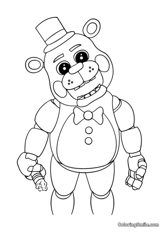 Freddy Mignon de FNAF Freddy Mignon de FNAF - Page de Coloriage