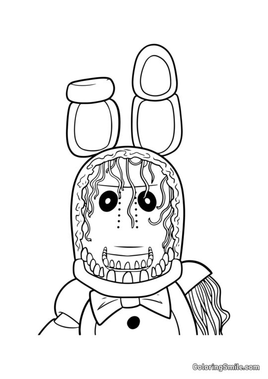 Bonnie Usée de FNAF Bonnie Usée de FNAF - Page de Coloriage