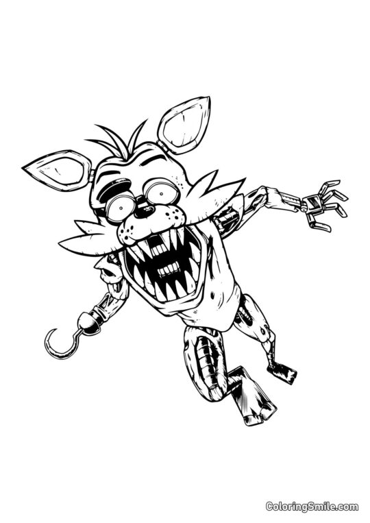 Foxy de FNAF Foxy de FNAF - Page de Coloriage