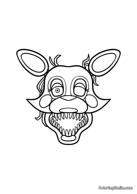 Portrait de Mangle de FNAF Portrait de Mangle de FNAF - Page de Coloriage
