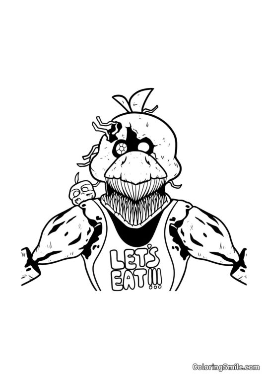 Chica Nightmare Chica Nightmare - Page de Coloriage