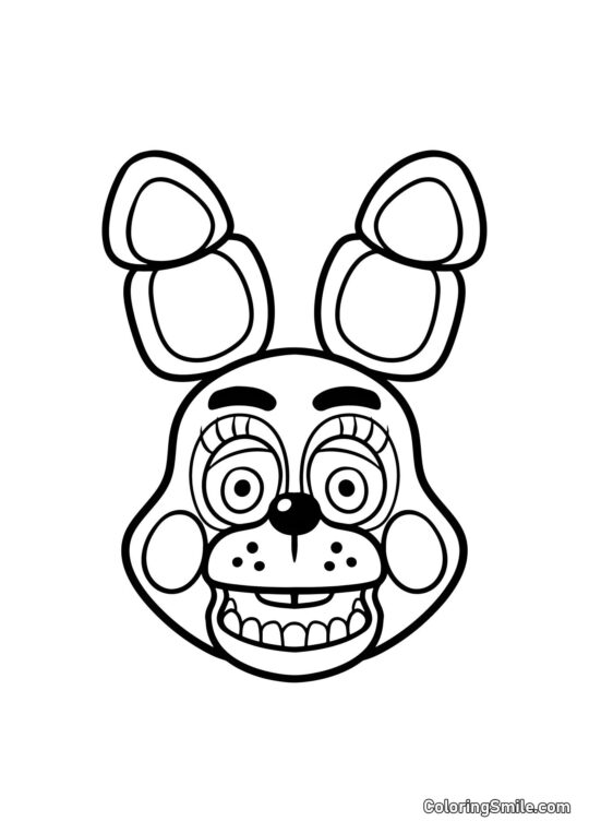 Portrait de Bonnie de FNAF Portrait de Bonnie de FNAF - Page de Coloriage
