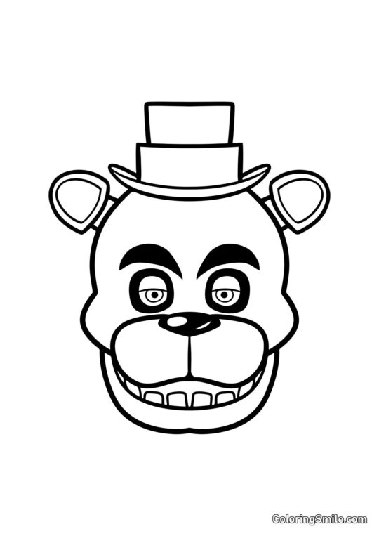 Portrait de Freddy de FNAF Portrait de Freddy de FNAF - Page de Coloriage