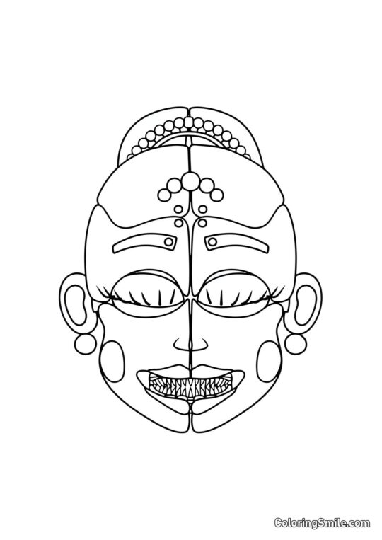 Portrait de Ballora de FNAF Portrait de Ballora de FNAF - Page de Coloriage