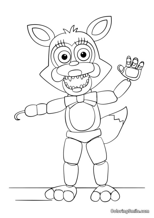 Foxy Mignon de FNAF Foxy Mignon de FNAF - Page de Coloriage