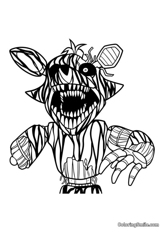 Foxy Phantom de FNAF Foxy Phantom de FNAF - Page de Coloriage