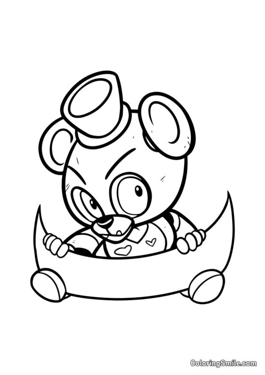 Freddy Fazbear de la Saint-Valentin Freddy Fazbear de la Saint-Valentin - Page de Coloriage