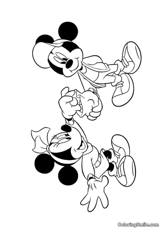 Mickey Mouse et des pièces d’or Mickey Mouse et des pièces d’or - Page de Coloriage