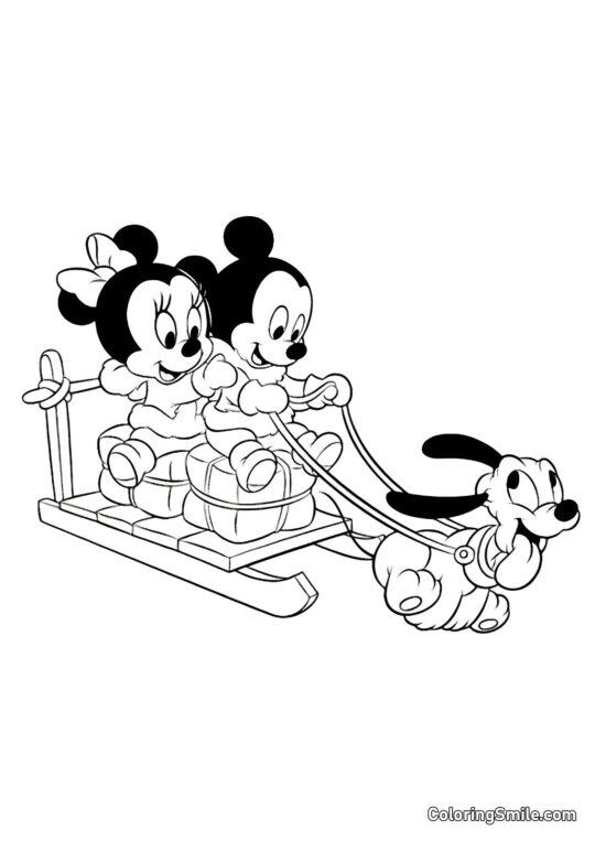 Mickey Mouse dans son enfance Mickey Mouse dans son enfance - Page de Coloriage