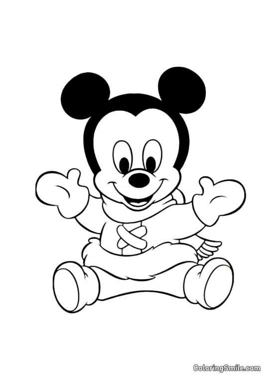 Bébé Mickey Mouse Bébé Mickey Mouse - Page de Coloriage