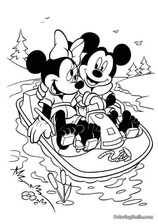 Mickey et Minnie Mouse Mickey et Minnie Mouse - Page de Coloriage