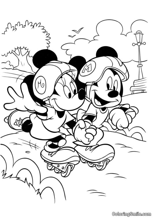 Doux couple Mickey Doux couple Mickey - Page de Coloriage
