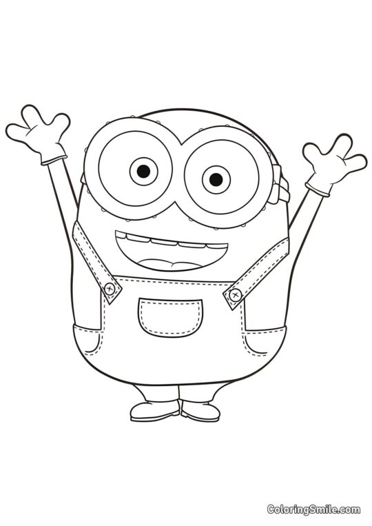 Minion Bob Heureux - Page de Coloriage