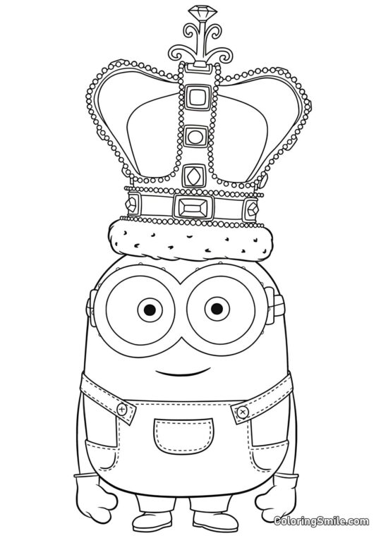 Minion Roi - Page de Coloriage