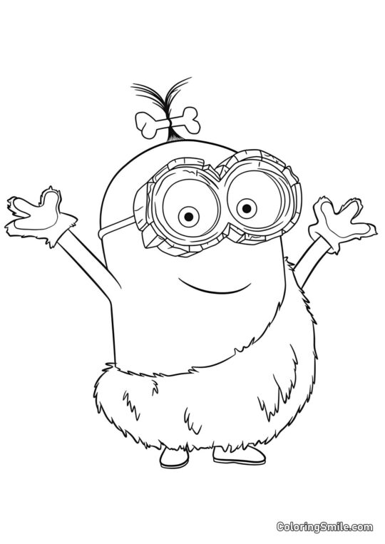 Minion Primitif - Page de Coloriage