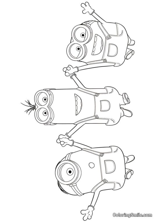 Amis Minions - Page de Coloriage