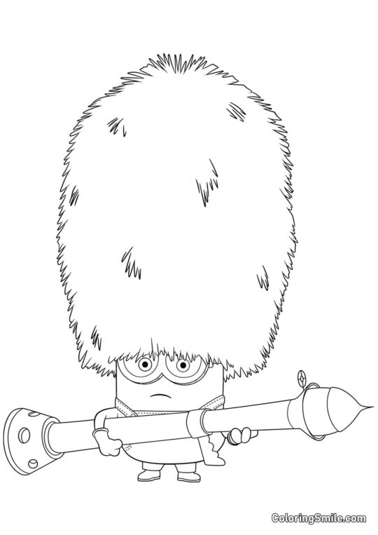 Minion Militaire - Page de Coloriage