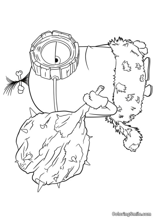 Minion Préhistorique - Page de Coloriage