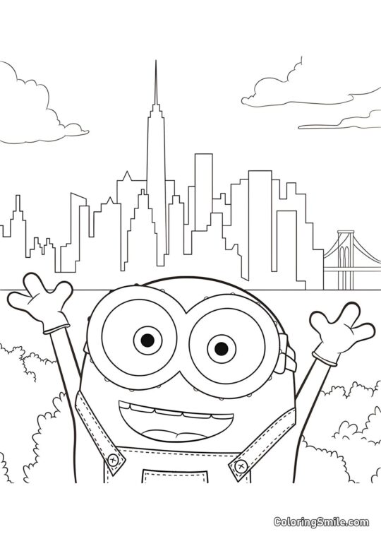 Bob à New York - Page de Coloriage
