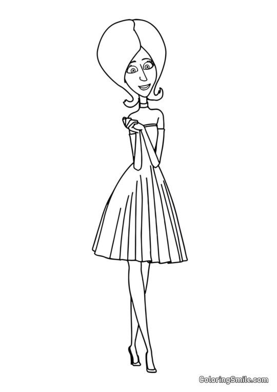 Scarlet Overkill en Robe - Page de Coloriage