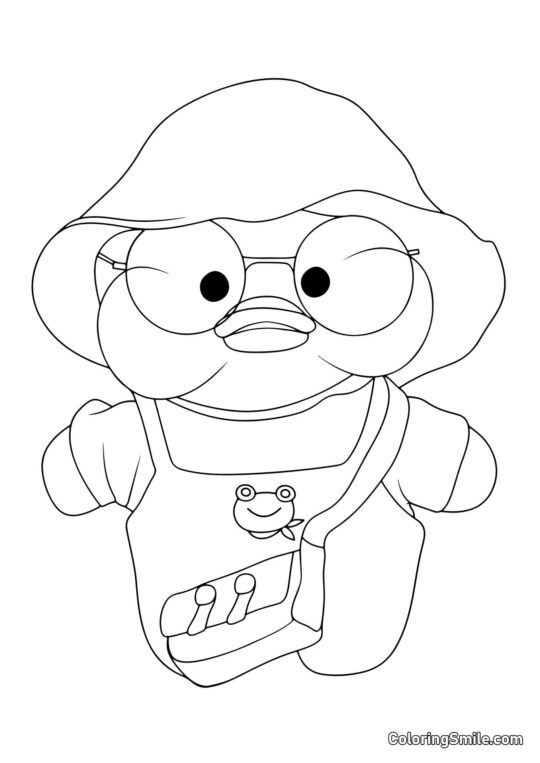 Lalafanfan avec un chapeau et un sac à main - Page de Coloriage