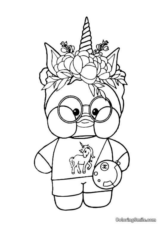 Lalafanfan licorne - Page de Coloriage
