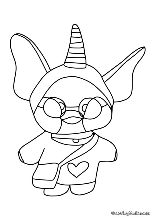 Lalafanfan en costume Dumbo - Page de Coloriage