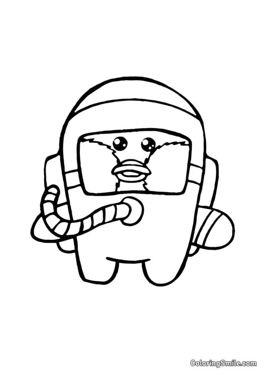 Lalafanfan astronaute - Page de Coloriage