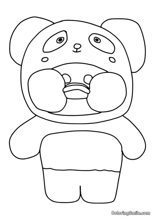 Lalafanfan en kigurumi panda - Page de Coloriage