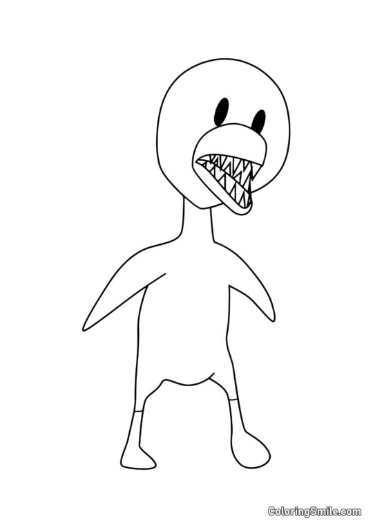 Poussin jaune des Rainbow Friends Poussin jaune des Rainbow Friends - Page de Coloriage