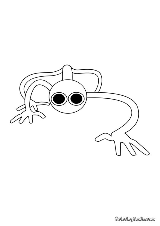 Violet des Rainbow Friends se faufile Violet des Rainbow Friends se faufile - Page de Coloriage