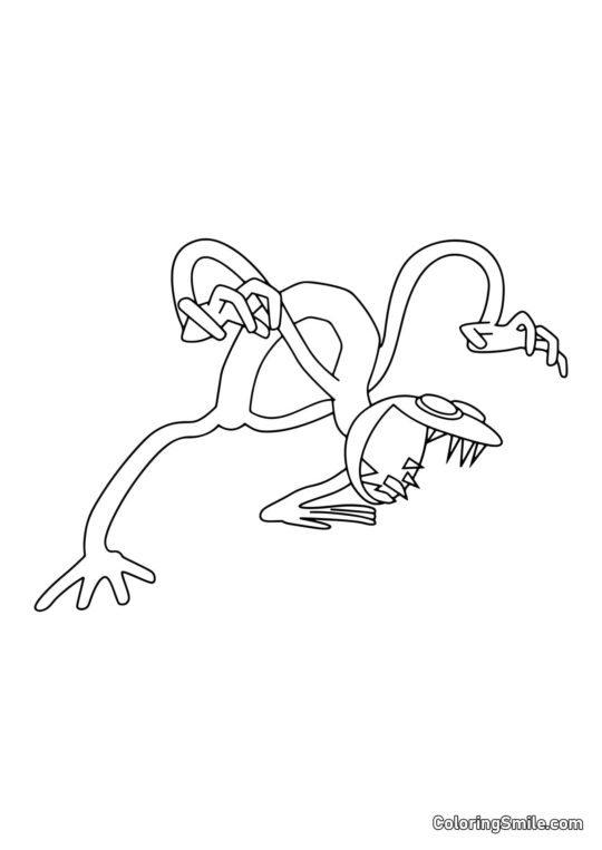 Violet dangereux des Rainbow Friends Violet dangereux des Rainbow Friends - Page de Coloriage