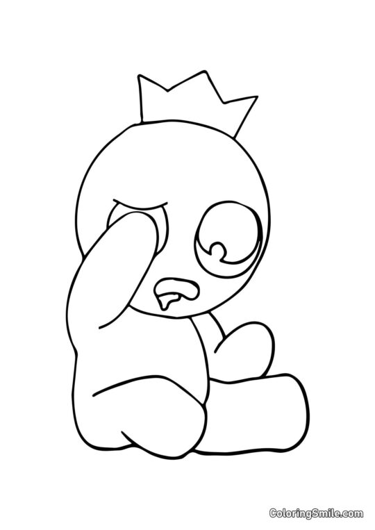 Bébé Bleu des Rainbow Friends pleure Bébé Bleu des Rainbow Friends pleure - Page de Coloriage