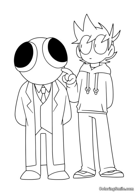 Rouge et joueur Rouge et joueur - Page de Coloriage