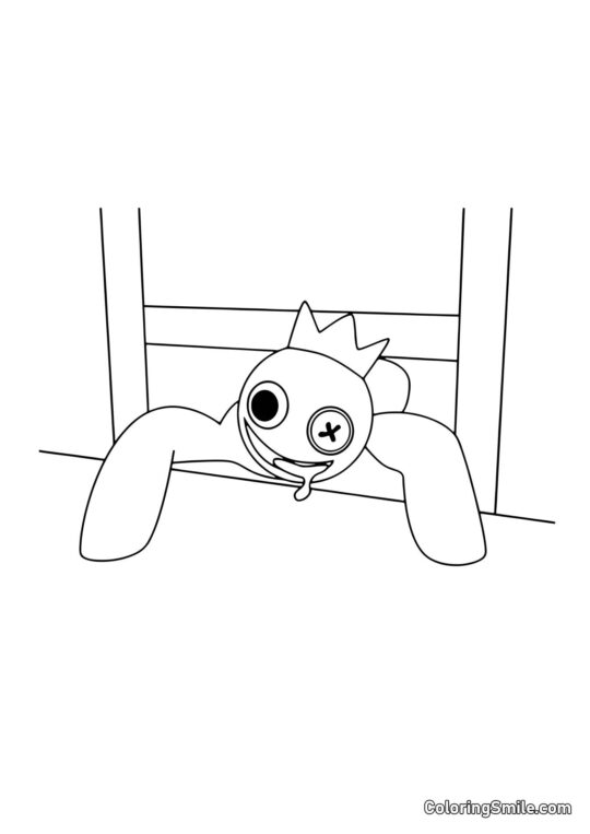 Bleu sort de la ventilation Bleu sort de la ventilation - Page de Coloriage