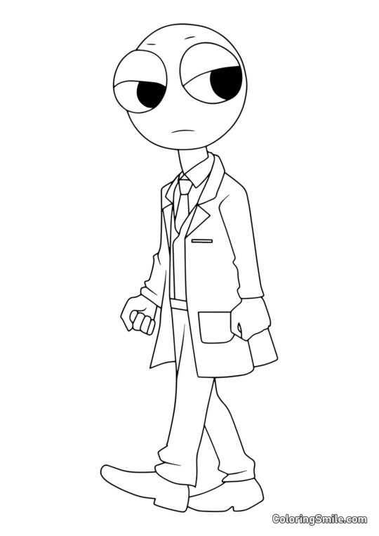 Rouge rusé des Rainbow Friends Rouge rusé des Rainbow Friends - Page de Coloriage