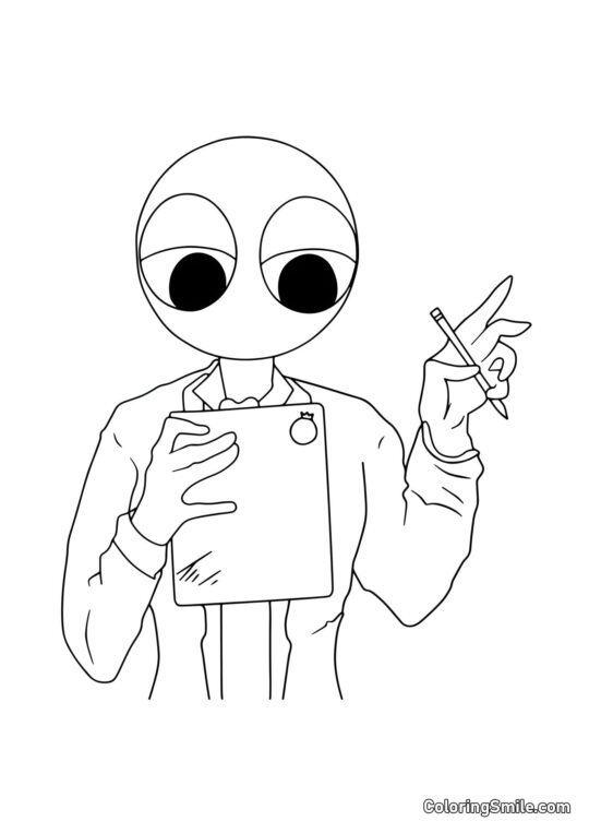 Rouge avec un crayon Rouge avec un crayon - Page de Coloriage