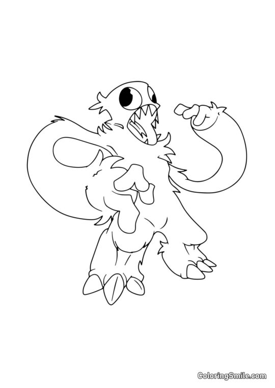 Vert enragé des Rainbow Friends Vert enragé des Rainbow Friends - Page de Coloriage