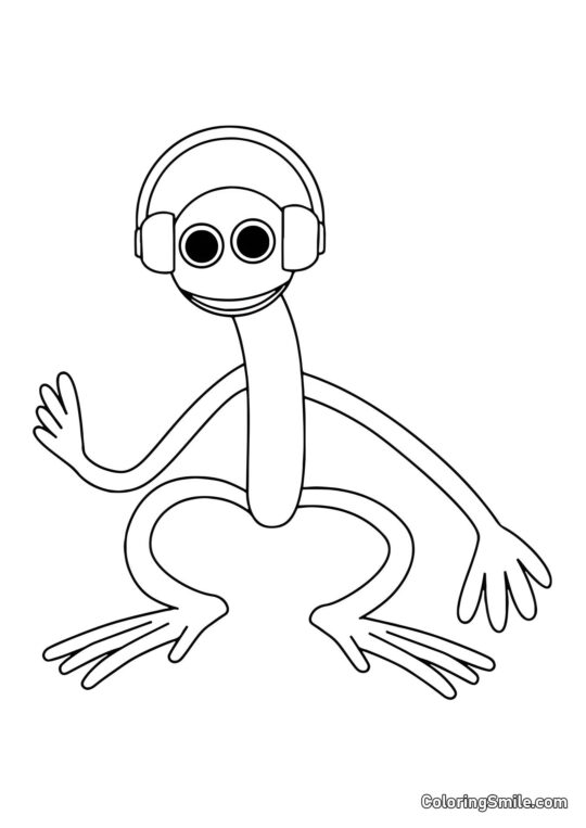 Violet avec des écouteurs Violet avec des écouteurs - Page de Coloriage