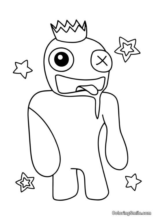 Ami bleu arc-en-ciel Ami bleu arc-en-ciel - Page de Coloriage