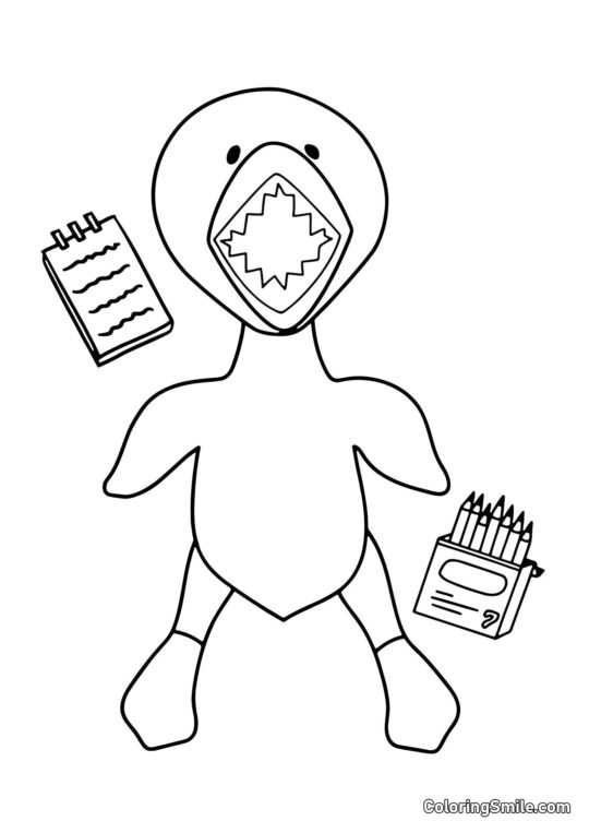 Ami jaune intelligent Ami jaune intelligent - Page de Coloriage