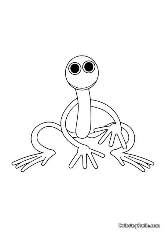 Violet des Rainbow Friends assis Violet des Rainbow Friends assis - Page de Coloriage