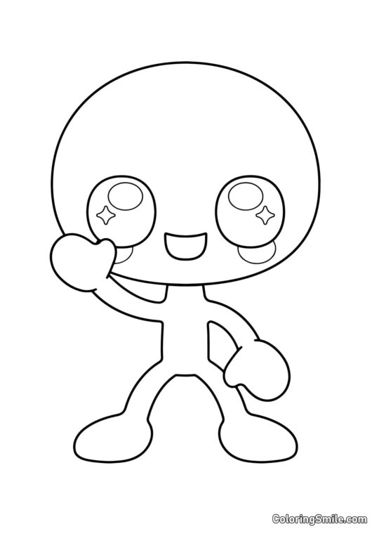 Kawaii Violet des Rainbow Friends Kawaii Violet des Rainbow Friends - Page de Coloriage